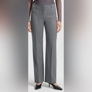HUGO BOSS MELANGE RELAXED-FIT TROUSERS IN VIRGIN WOOL Wide Leg Size 8 New
